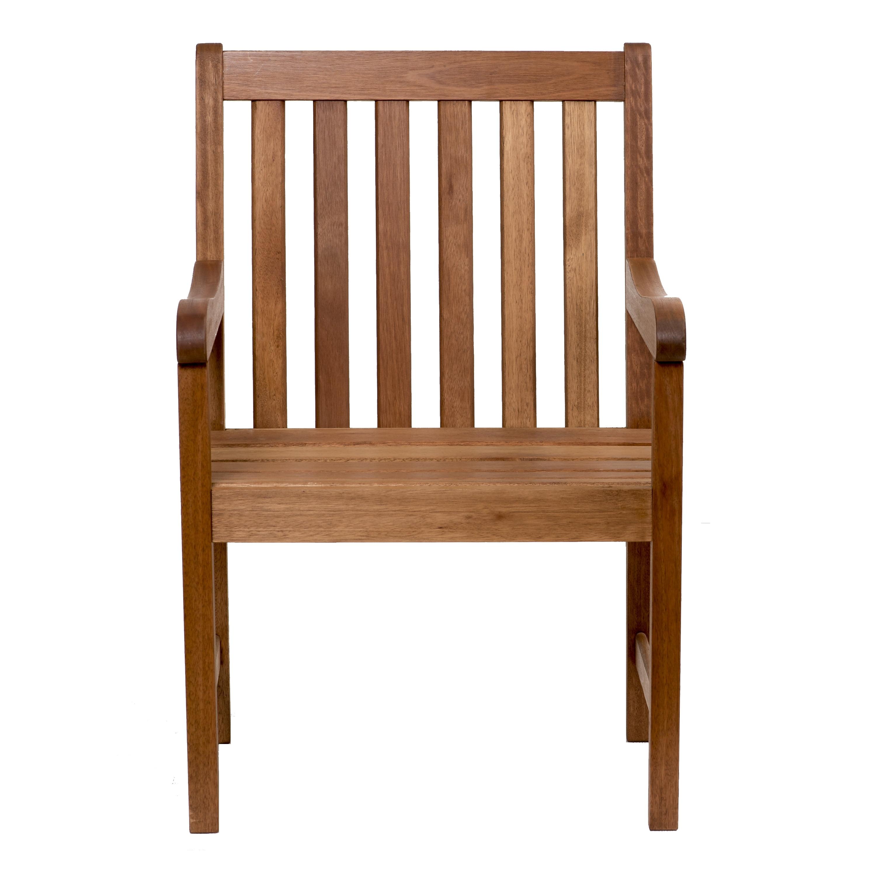Milano Lightweight Solid Eucalyptus Wood Patio Dining Chair