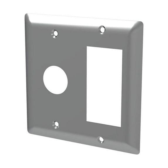 Jeeves 2-Gang Single Outlet / Rocker Combination Wall Plate