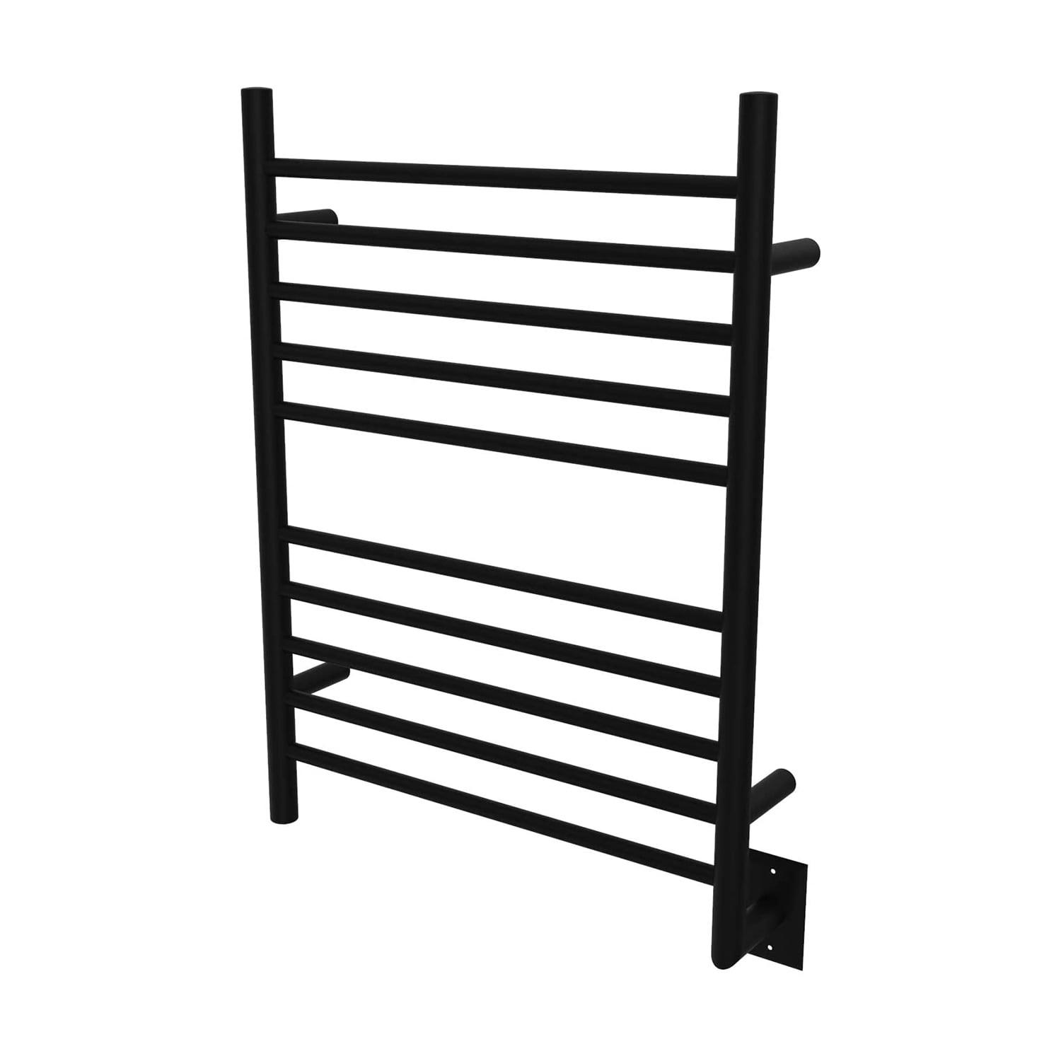 Matte Black Wall Mounted Electric Towel Warmer with 10 Bars