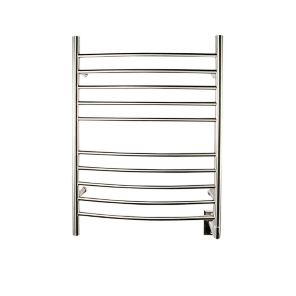 Wall Mount Radiant Curved Towel Warmer Hybrid Plug in/Hardwired