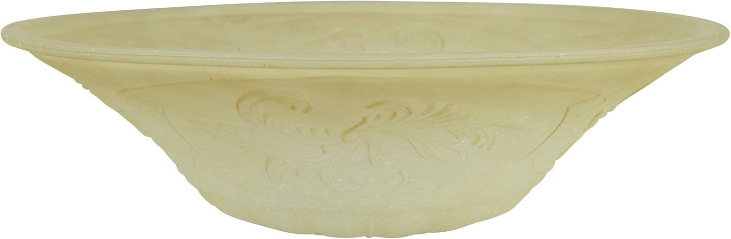Amber 23093-01A Transitional Style Replacement Torchiere Glass Shade, 4-1/2" Height X 15-5/8" Diameter
