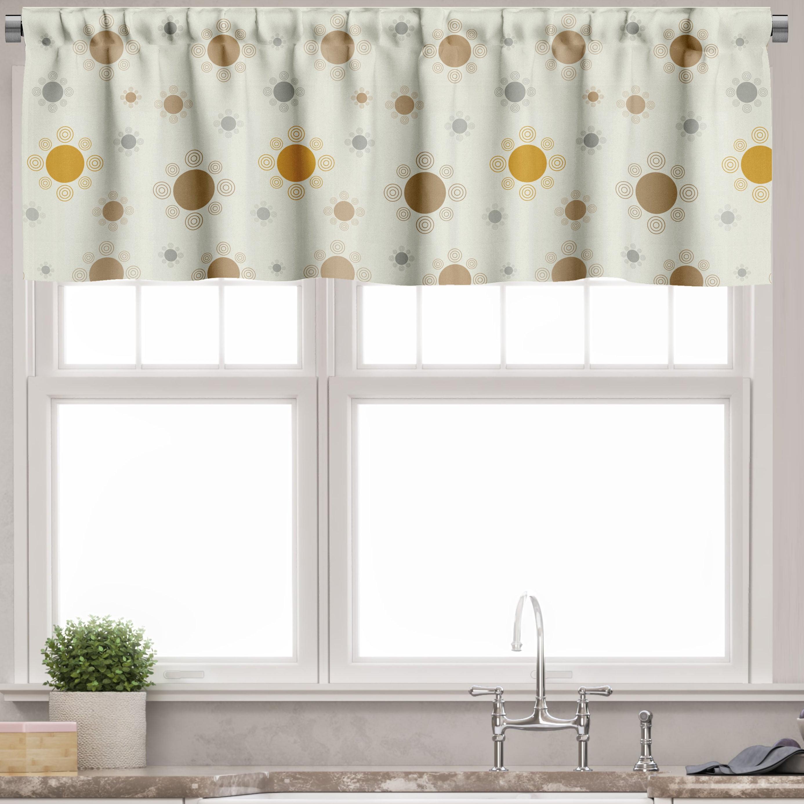 Amber Camel Satin Polyester Rod Pocket Valance Pack