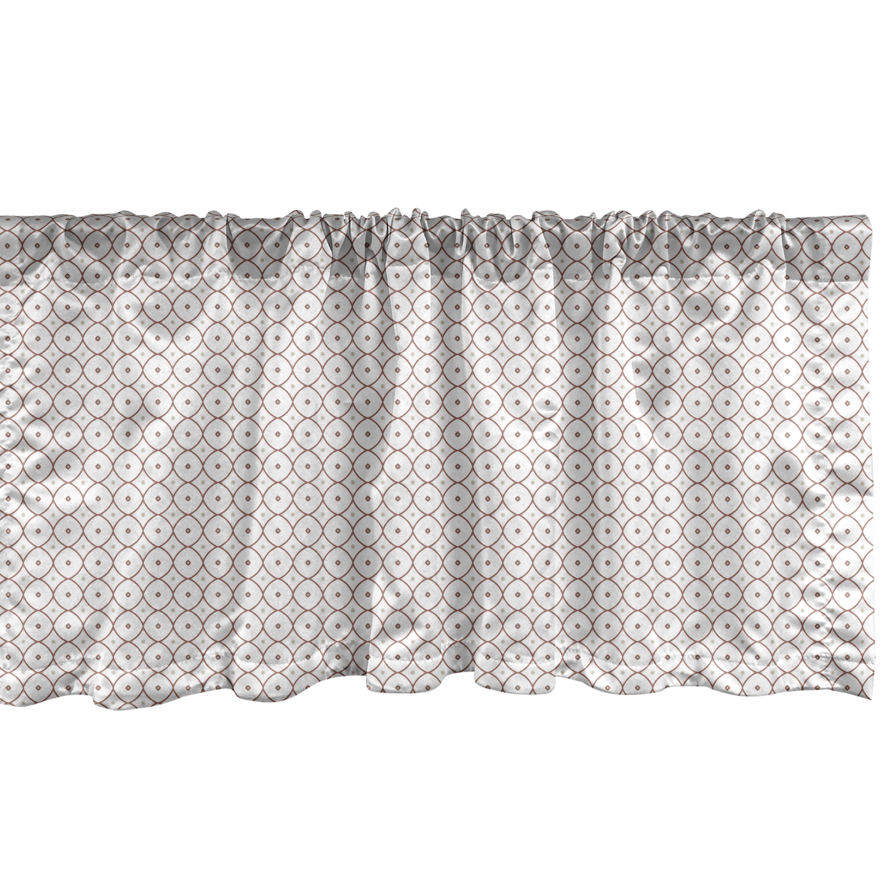 Ambesonne Geometric Valance Pack of 2 Soft Motif in Mutes Tones Pale Grey White