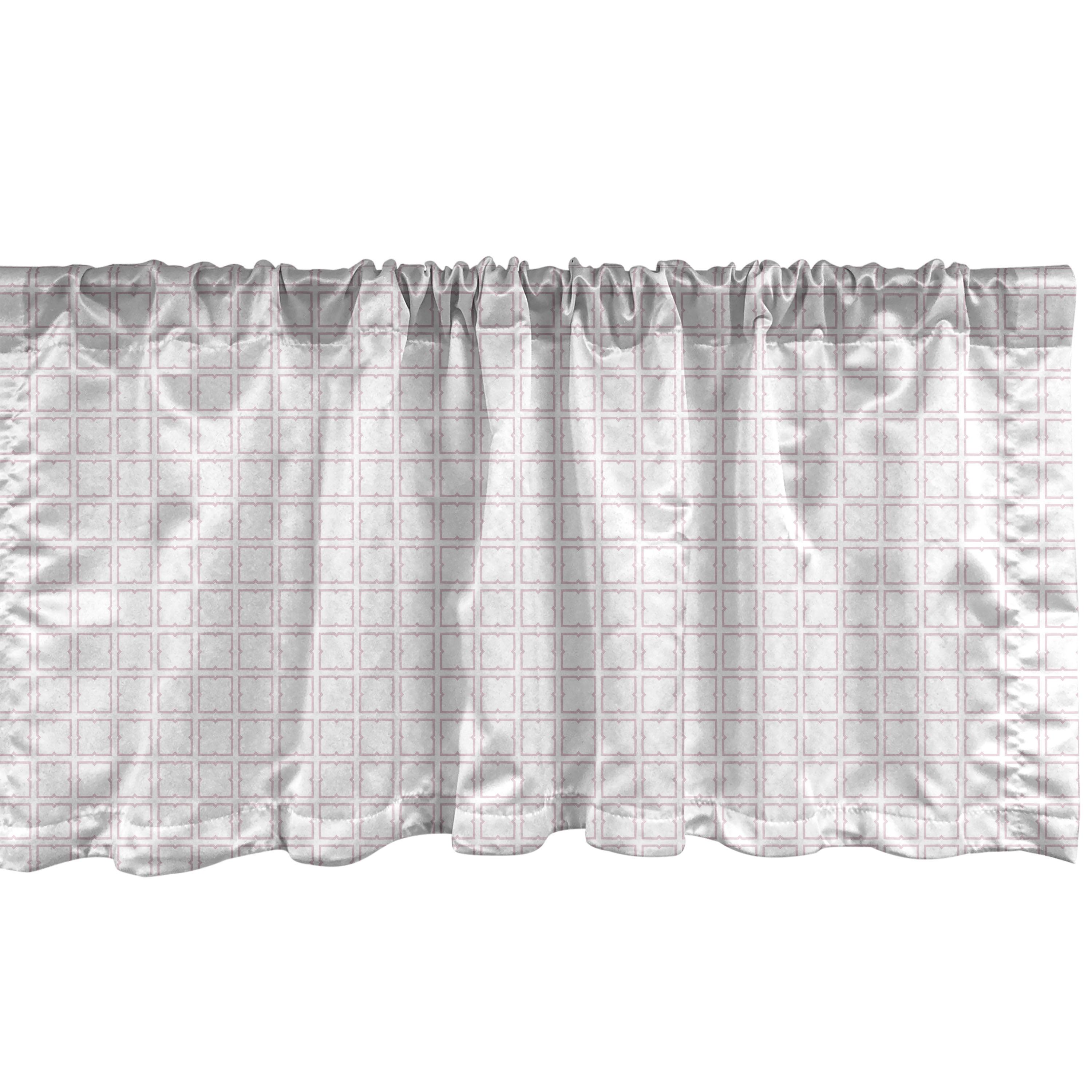 Ambesonne Geometric Valance Pack of 2 Soft Motif in Mutes Tones Pale Grey White