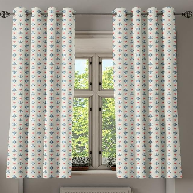 Ambesonne Sateen Blackout Curtains / Drapes Pair (Set of 2)