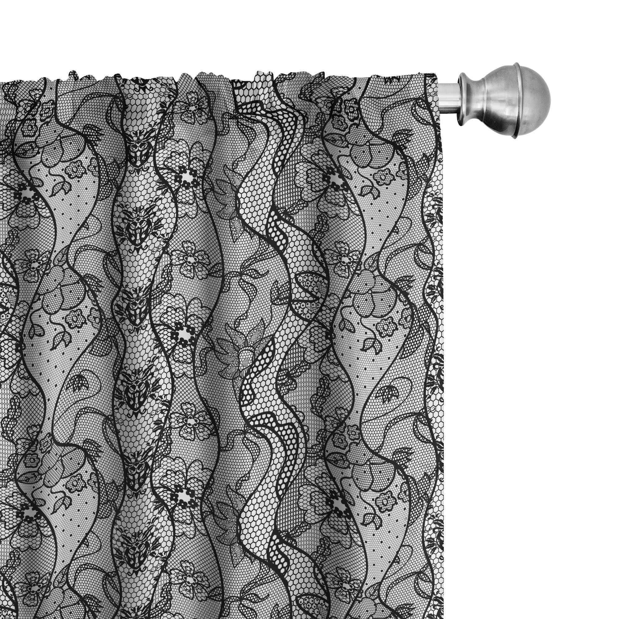 Floral Semi-Sheer Rod Pocket Sliding Panel (Set of 2)