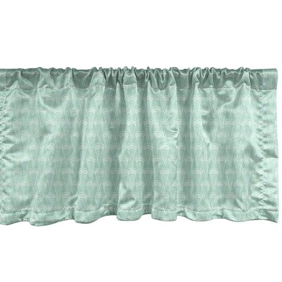 Ambesonne Ambesonne Geometric Valance Pack of 2 Pastel Monochrome Zigzags Pale Seafoam and White