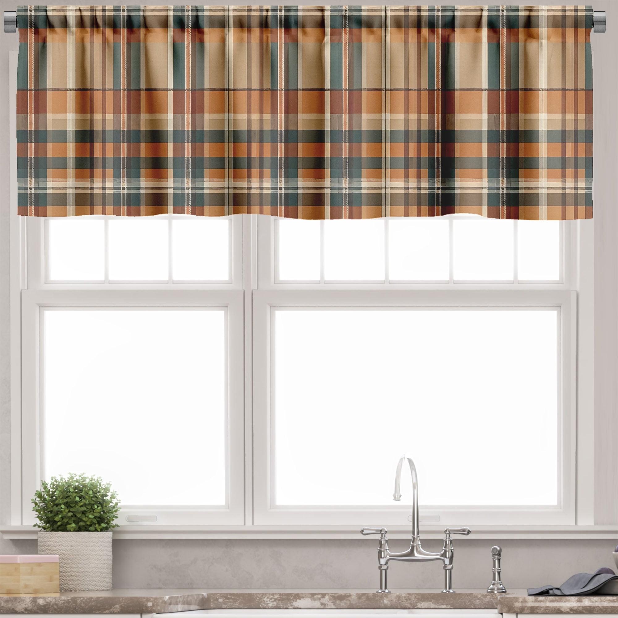 Plaid Tailored Window Valance