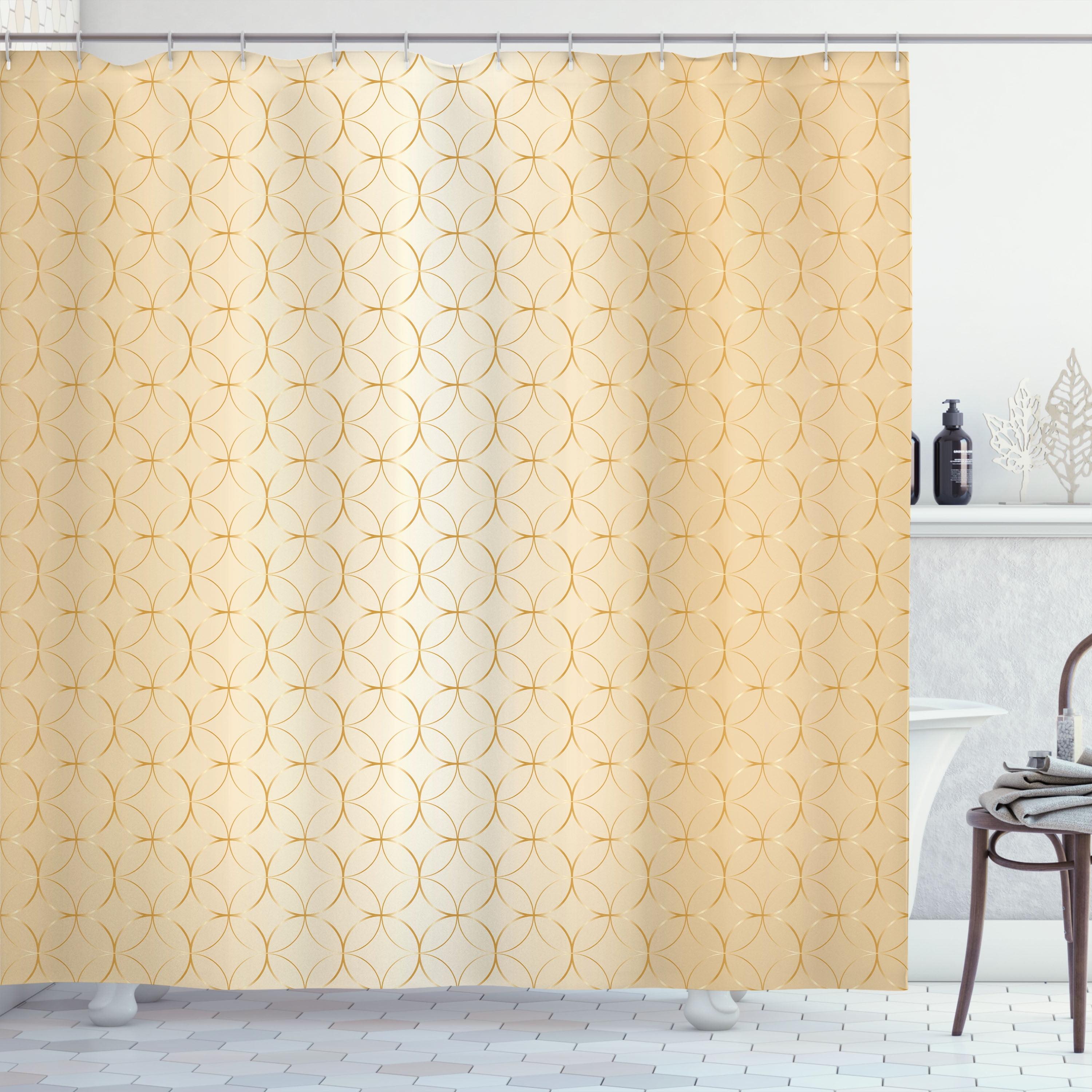 Geometric Shower Curtain with Hooks Included