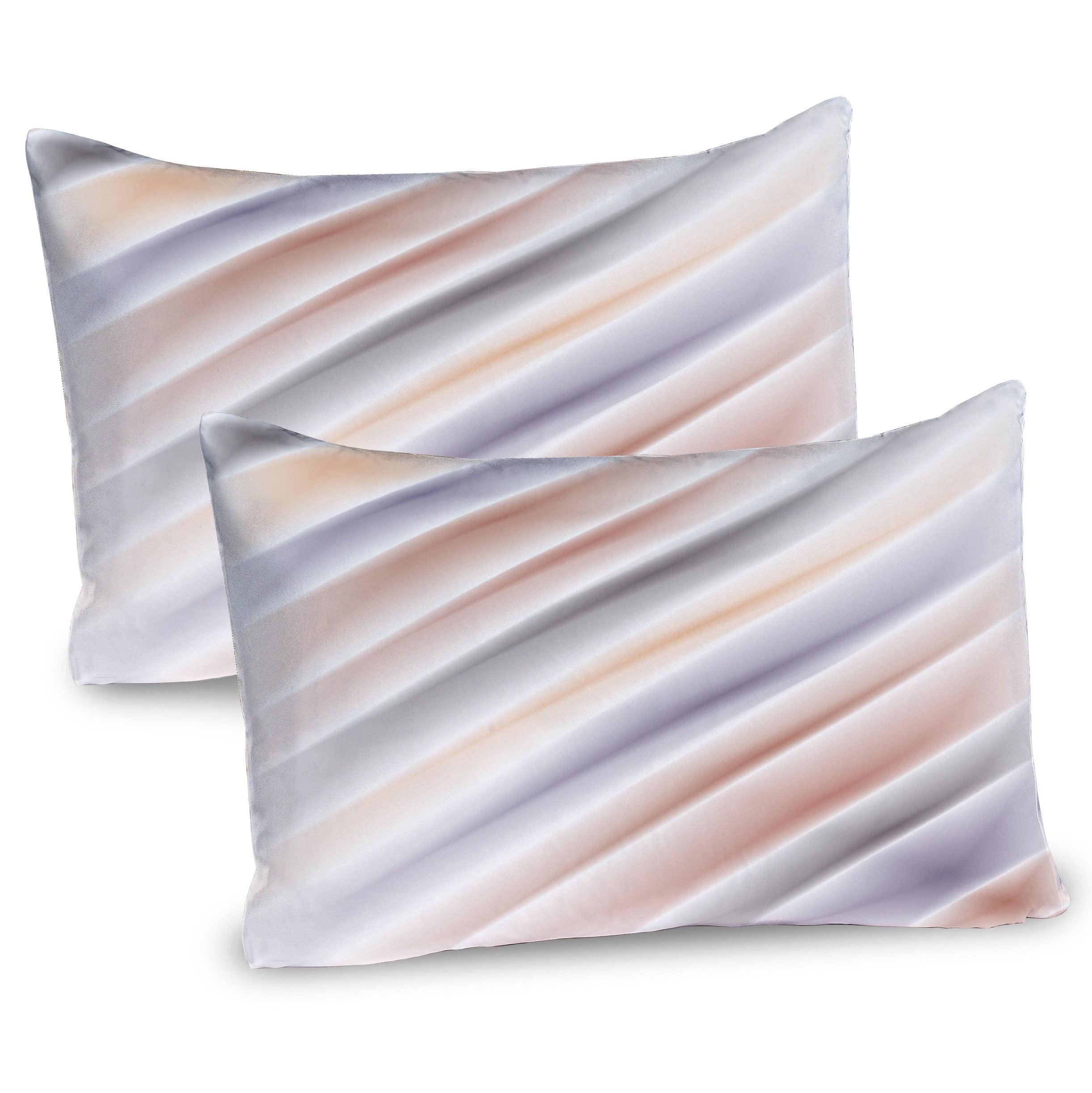 Ambesonne Brown Pillow Sham 2 Pack Blurred Stripes Modern Brown Tan Grey