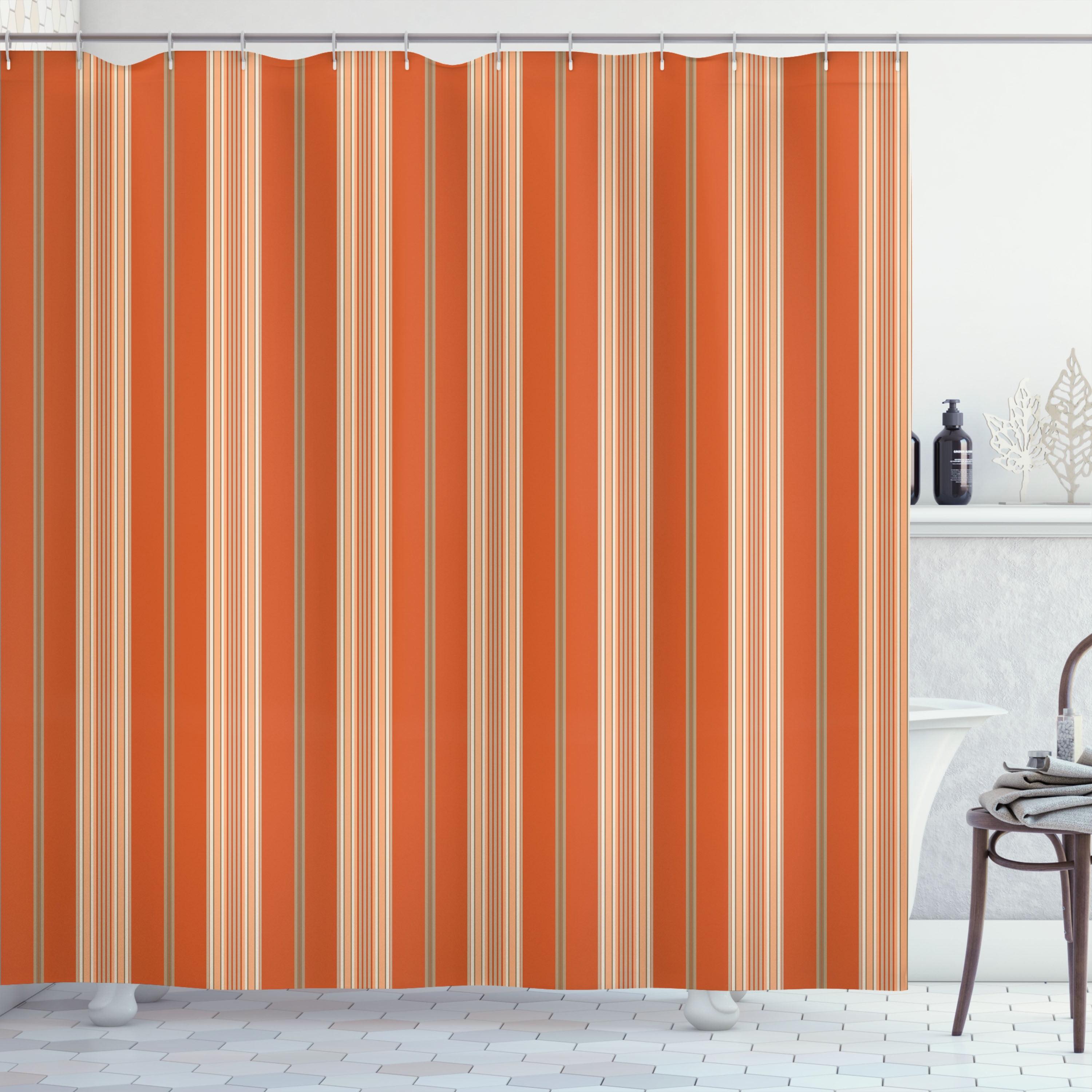 Striped Shower Curtain with Hooks Included