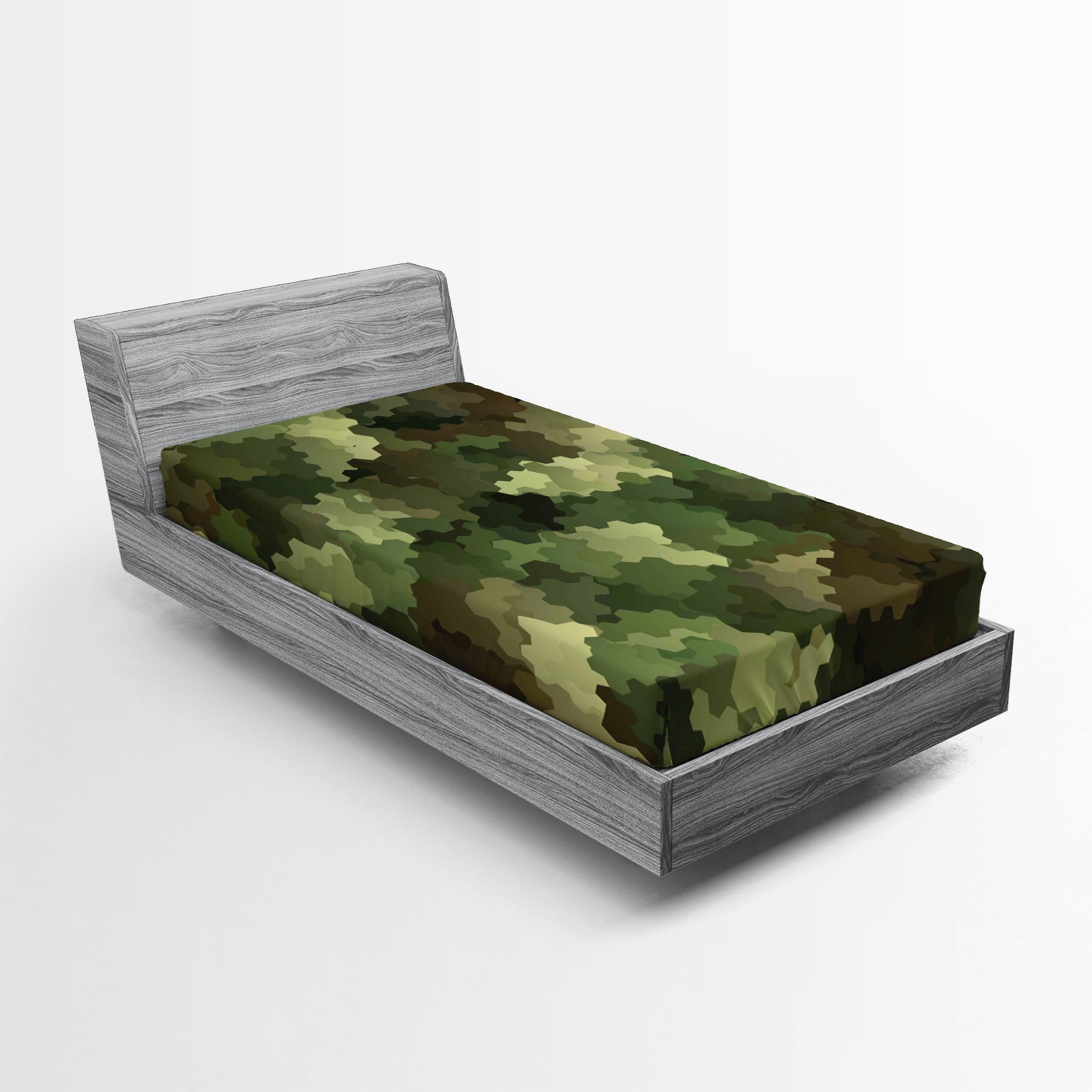 Microfiber Camouflage Fitted Sheet