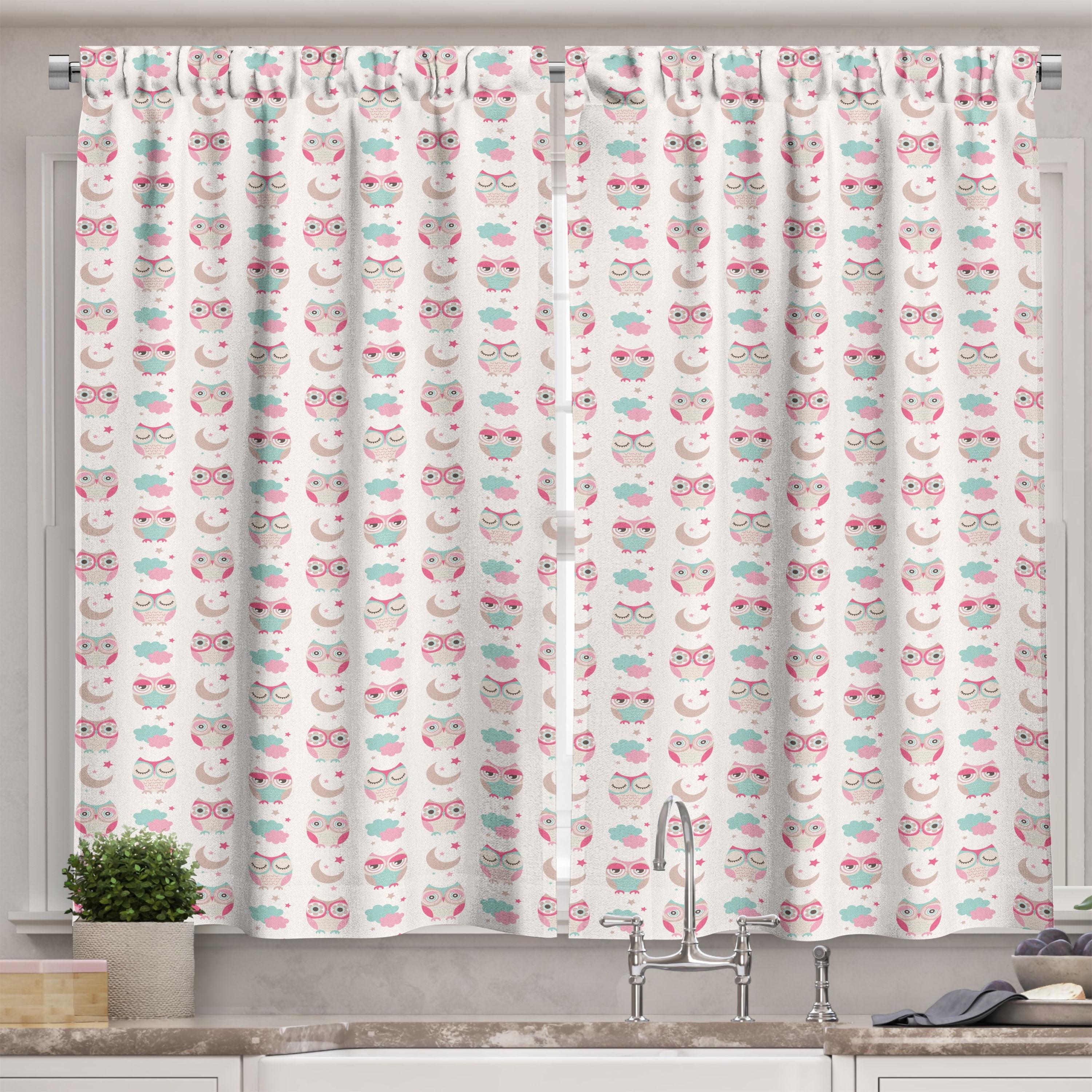 Light-Filtering White Polyester Kitchen Tier Curtains