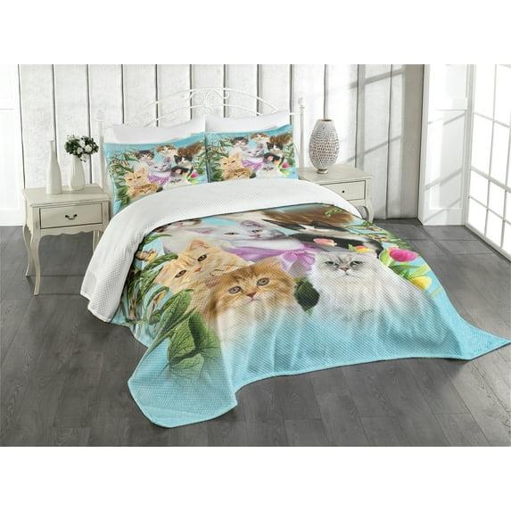 Ambesonne Ambesonne Cat Lover Bedspread Cats
