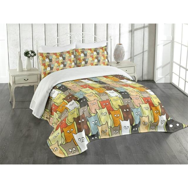 Ambesonne Cats Coverlet Set
