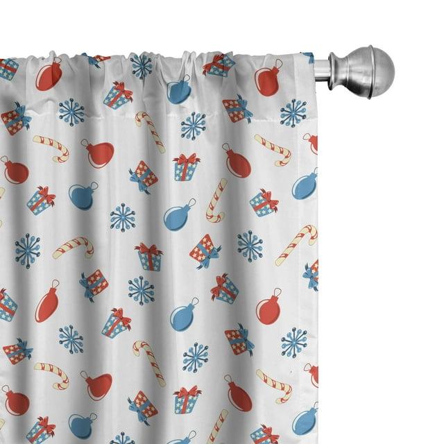 Ambesonne Semi-Sheer Rod Pocket Curtain Panels (Set of 2)