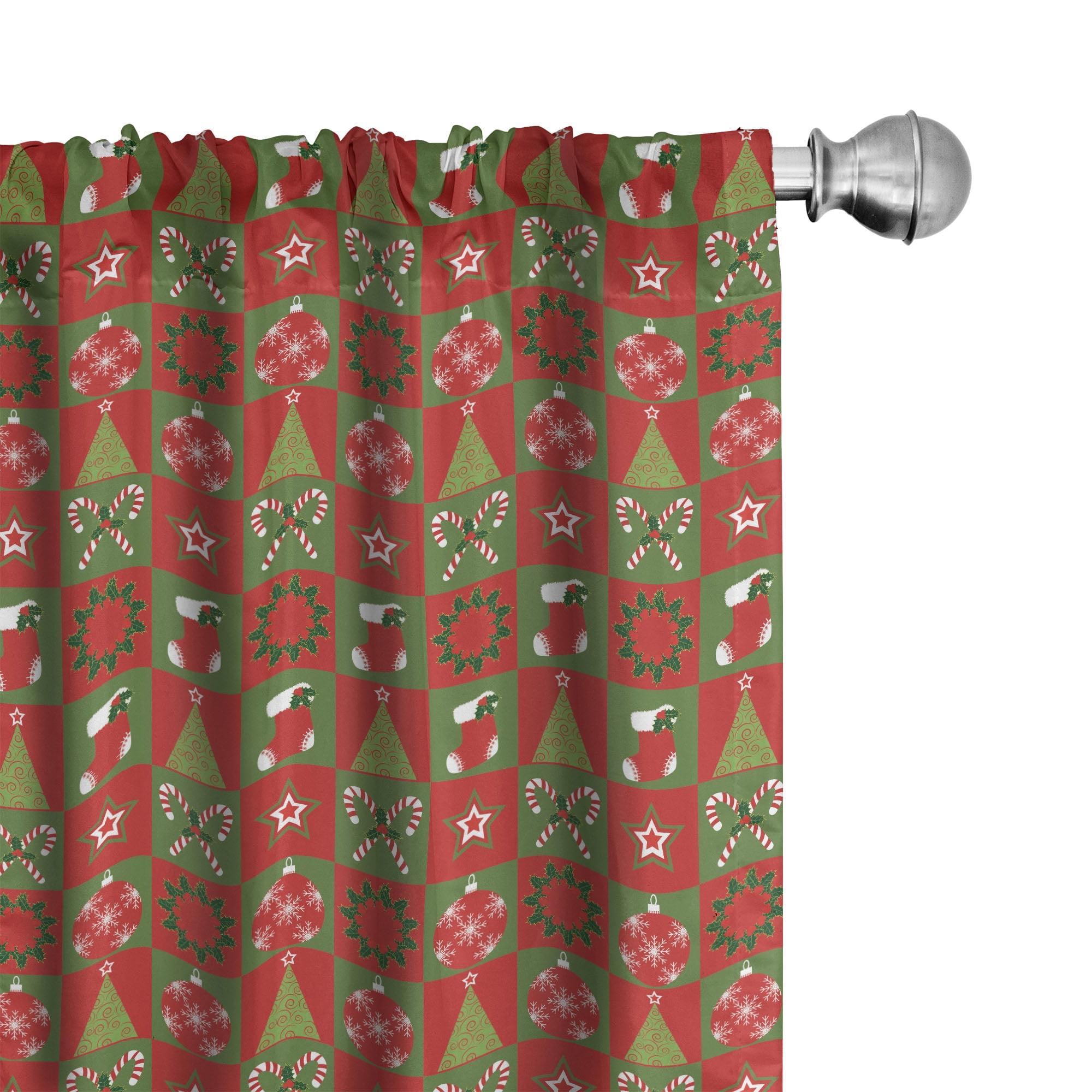 Fireplace Socks Semi-Sheer Rod Pocket Curtain Panels (Set of 2)