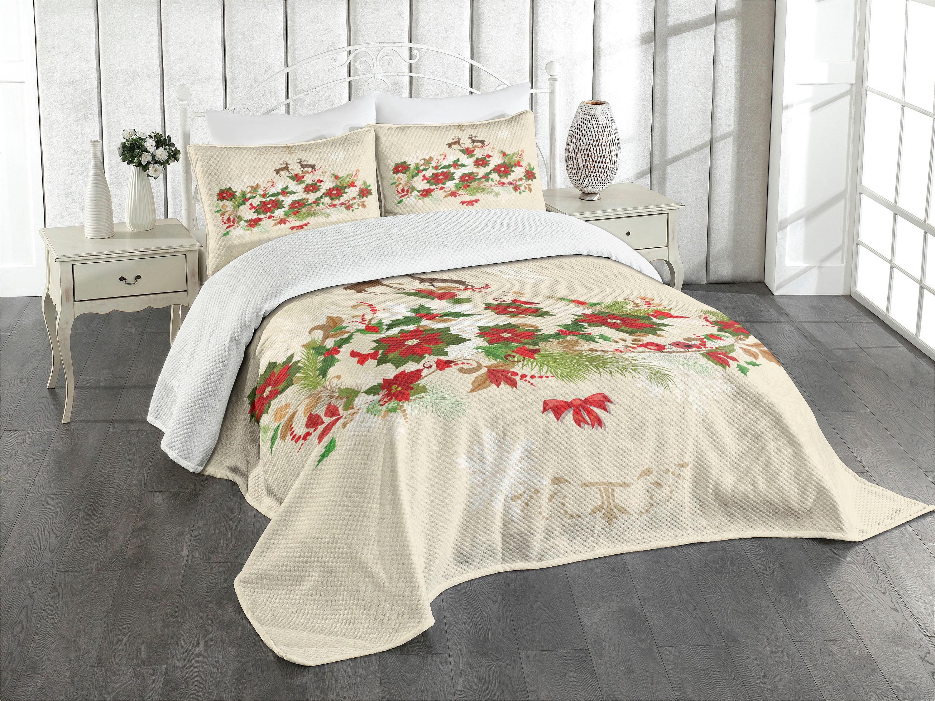Ambesonne Ambesonne Christmas Bedspread Flower