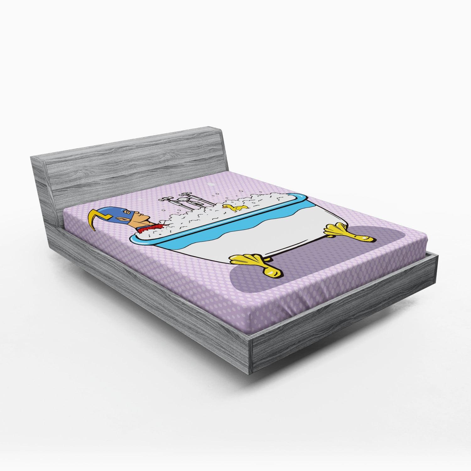 Ambesonne Microfiber Fitted Sheet