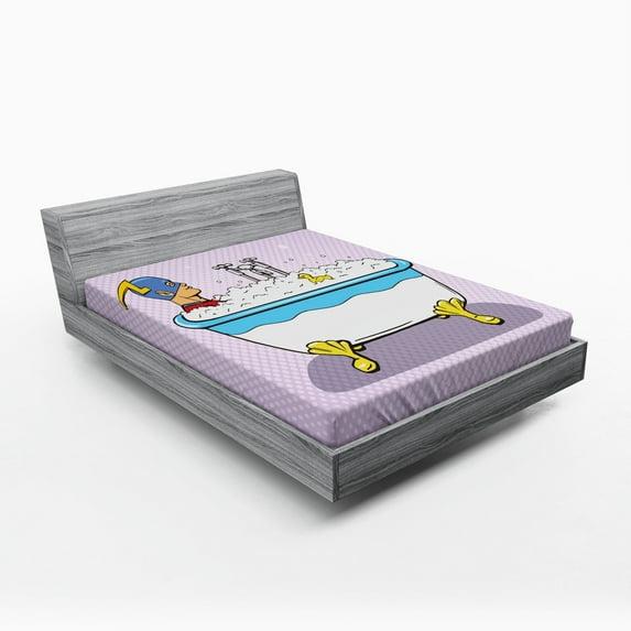 Ambesonne Microfiber Fitted Sheet