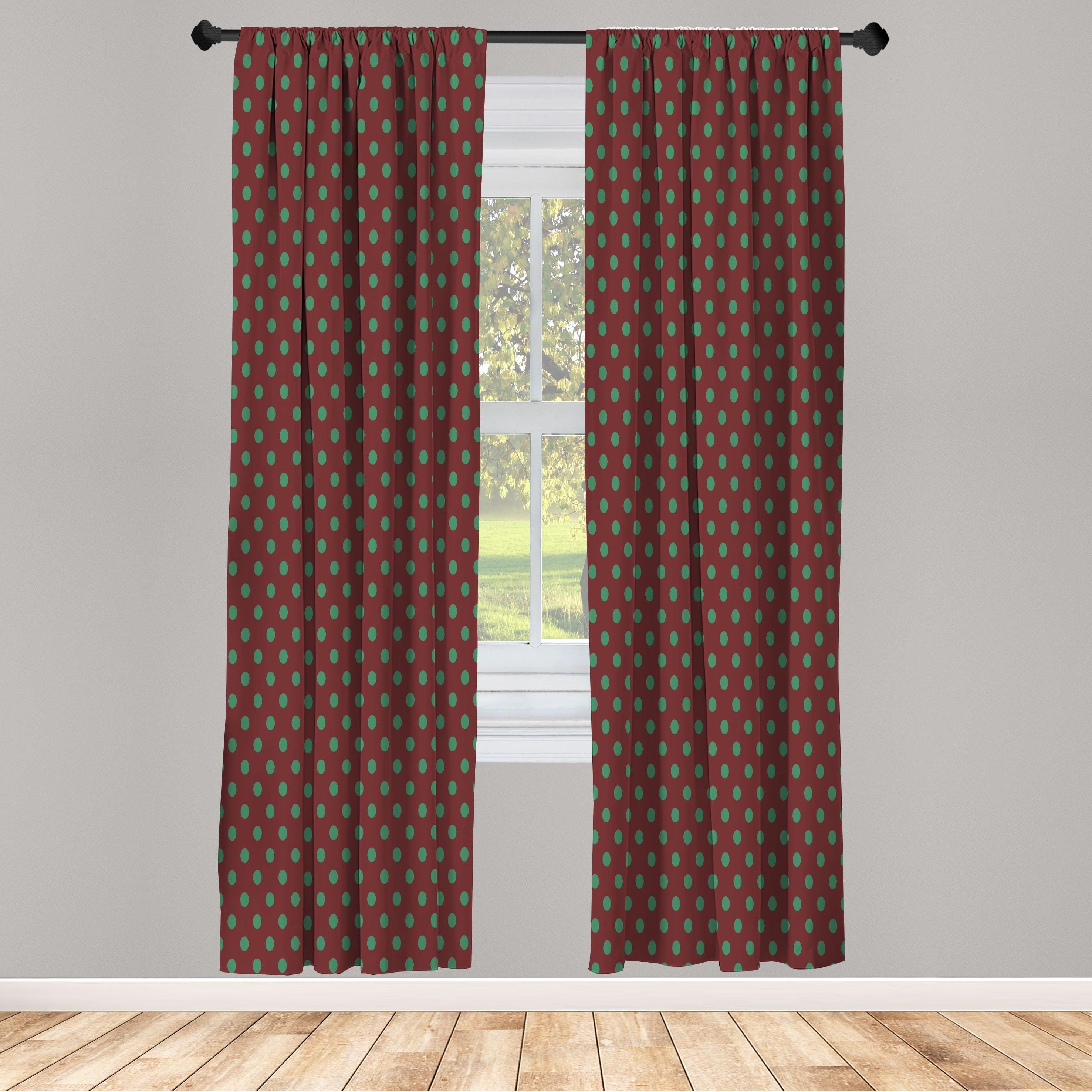 Microfiber Floral Semi-Sheer Rod Pocket Curtain Panels (Set of 2)