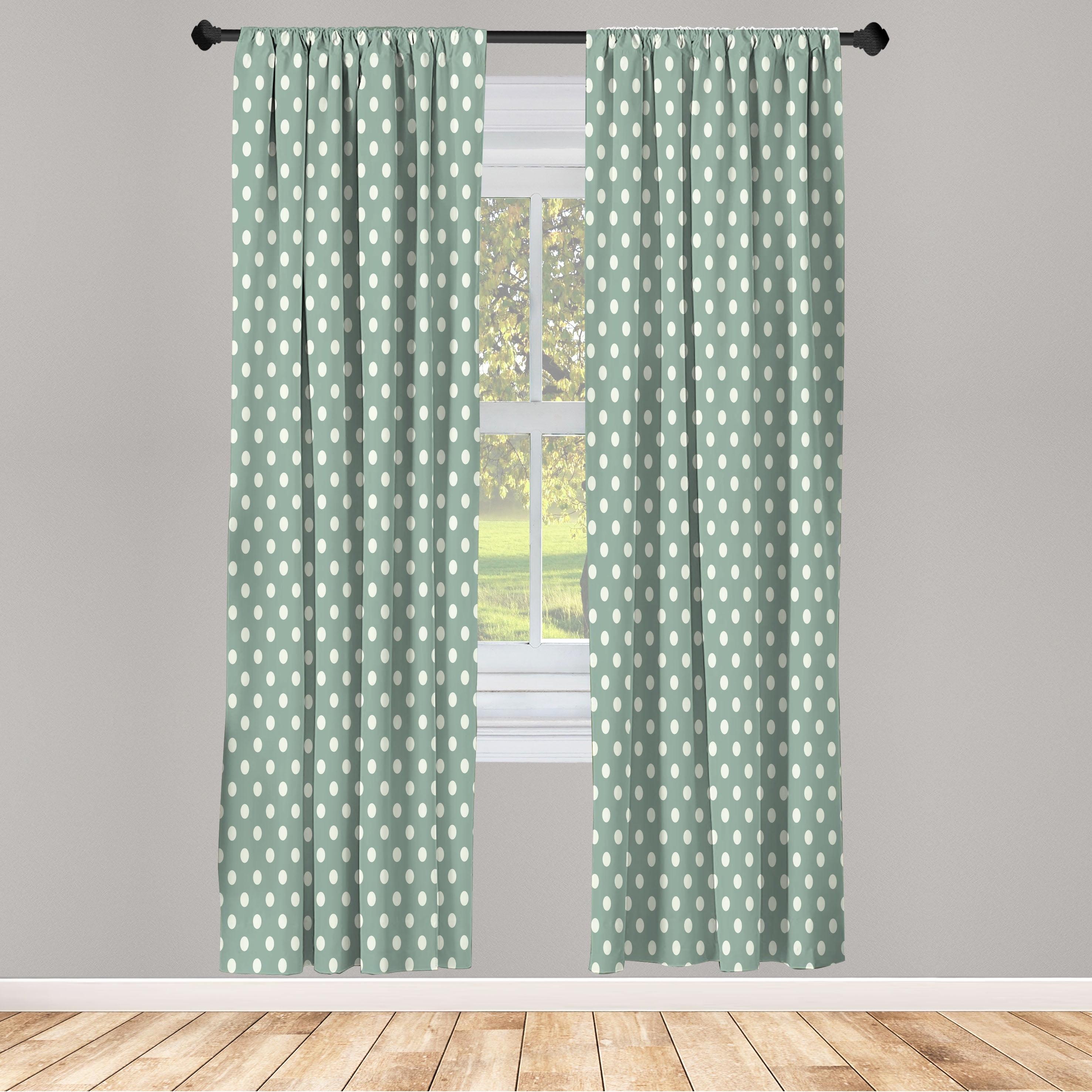 Microfiber Floral Semi-Sheer Rod Pocket Curtain Panels (Set of 2)