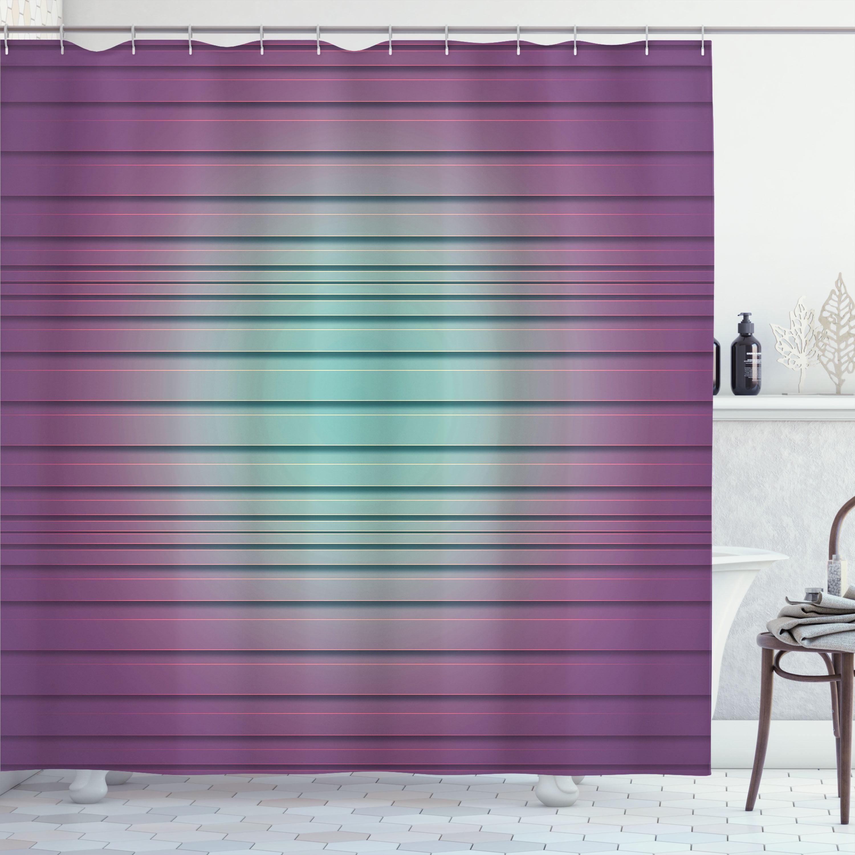 Striped Shower Curtain with Hooks Included