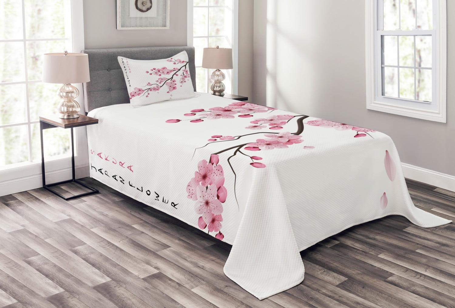 Ambesonne Ambesonne East Bedspread Japanese Cherry