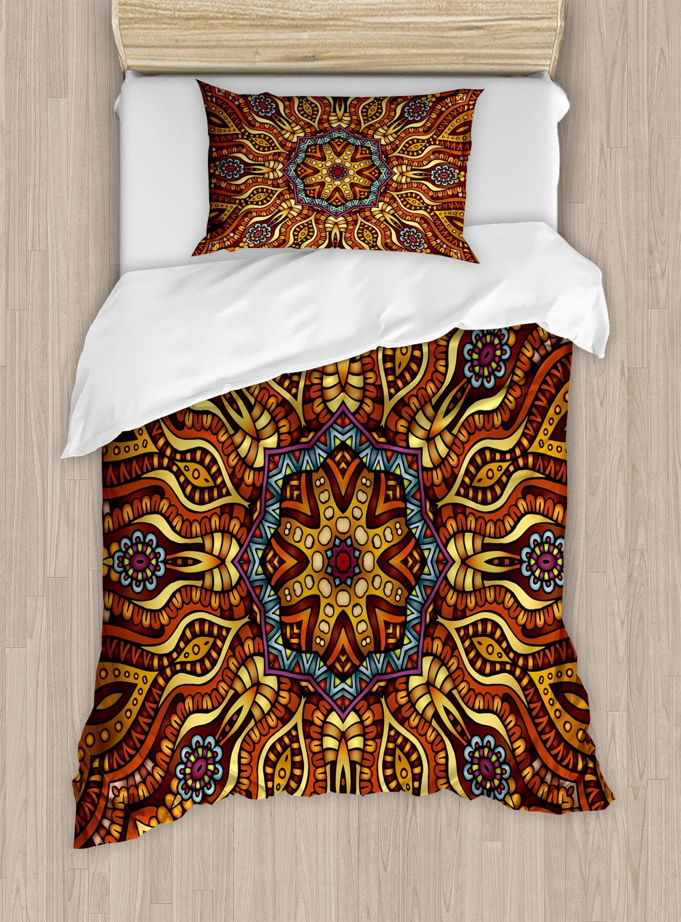 India Ethnic Eclectic Floral Duvet Cover Set