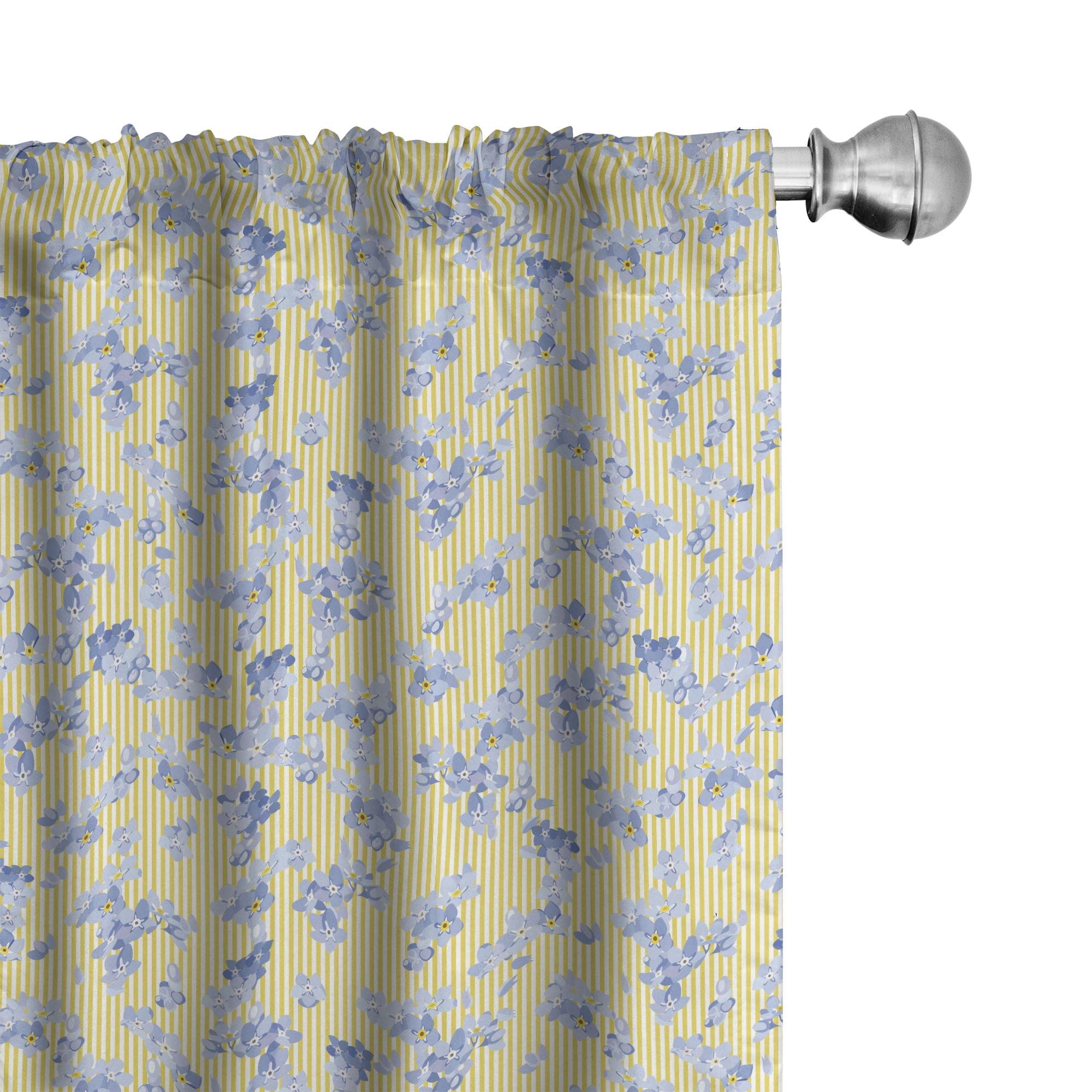 Floral Semi-Sheer Rod Pocket Curtain Panel (Set of 2)