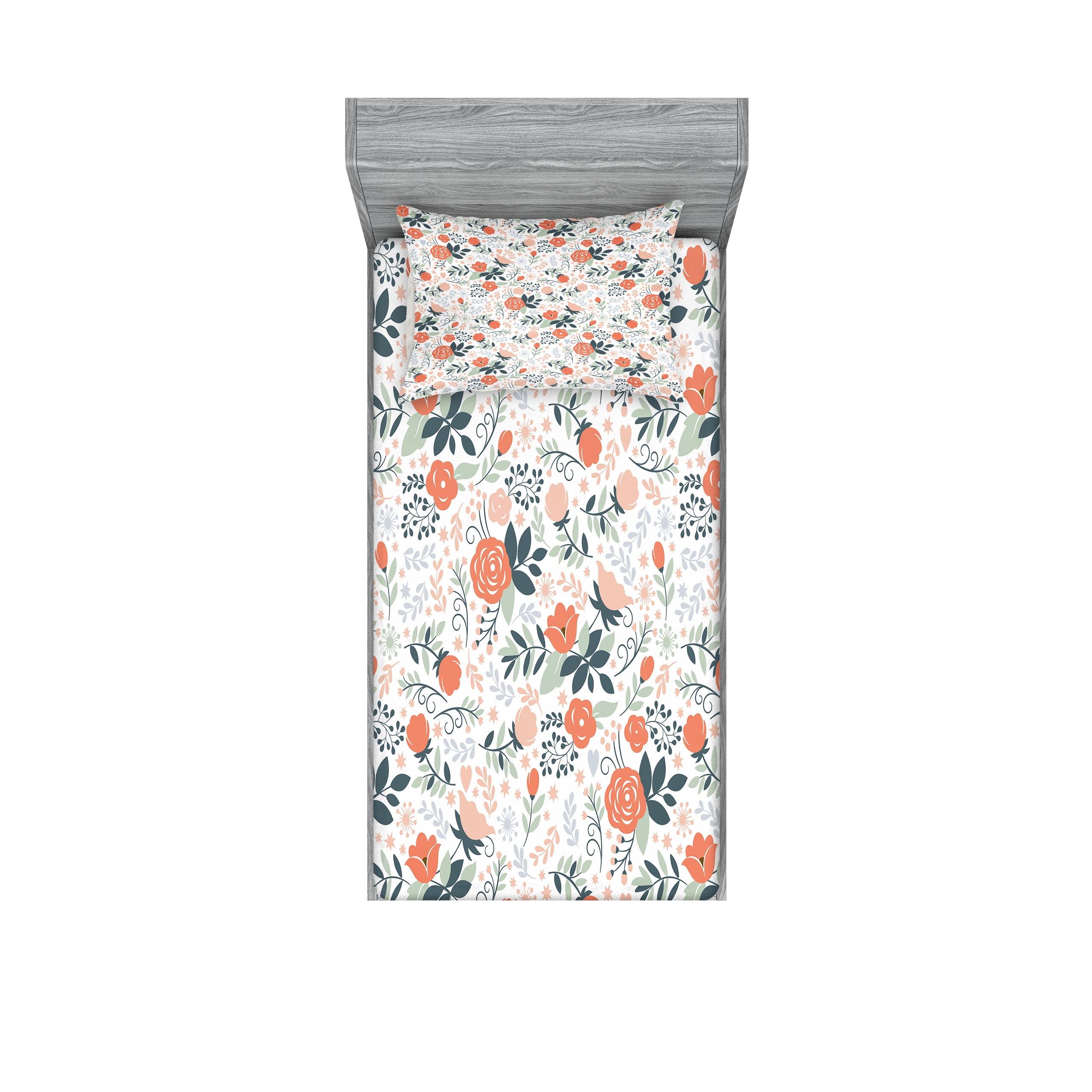 Microfiber Floral Sheet Set