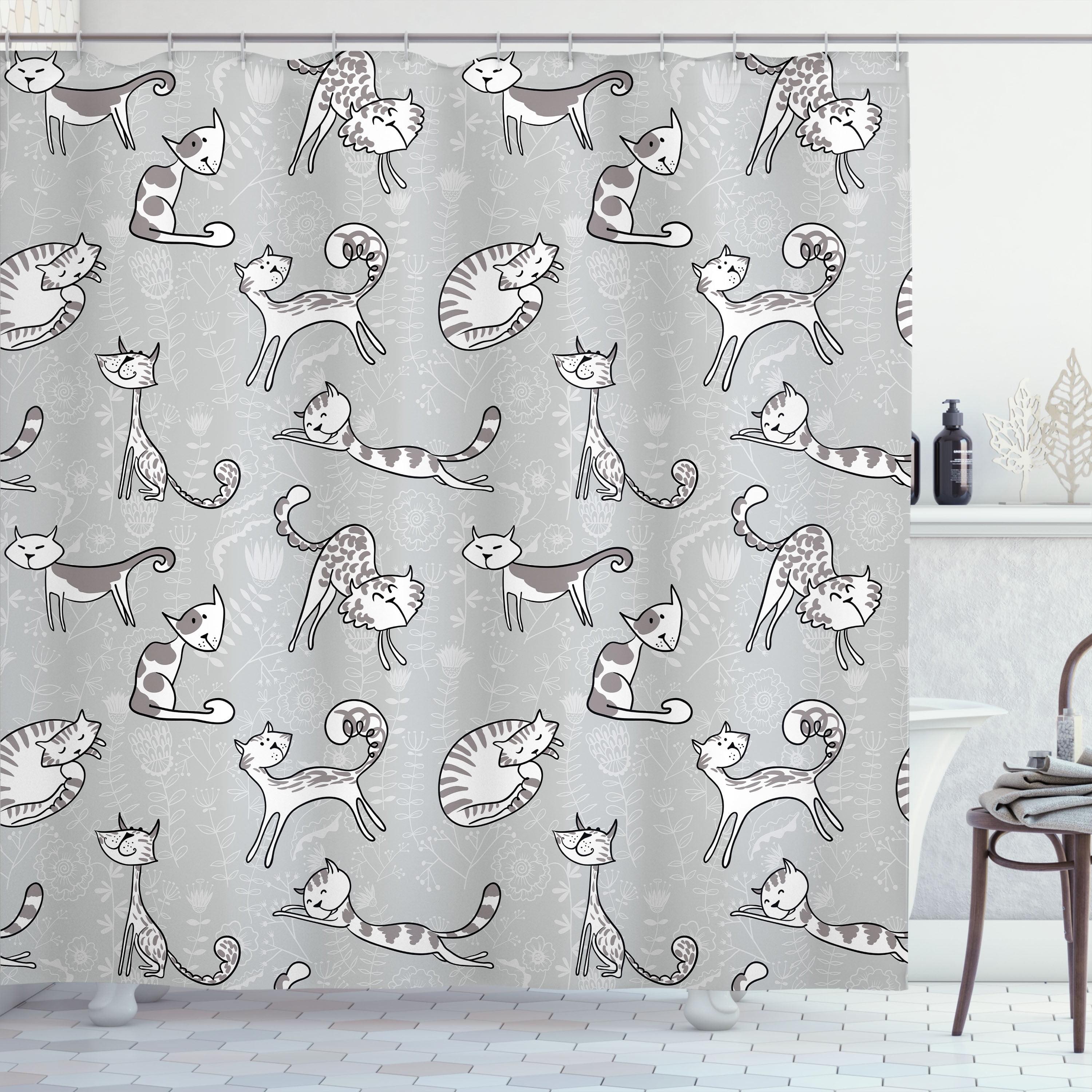 Cute Shower Curtain with Hooks Included