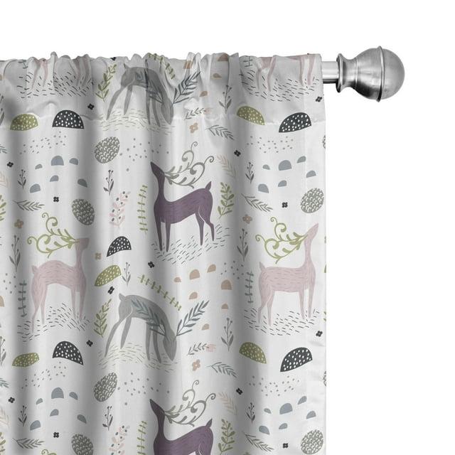Forest Semi-Sheer Rod Pocket Curtain Panels (Set of 2)