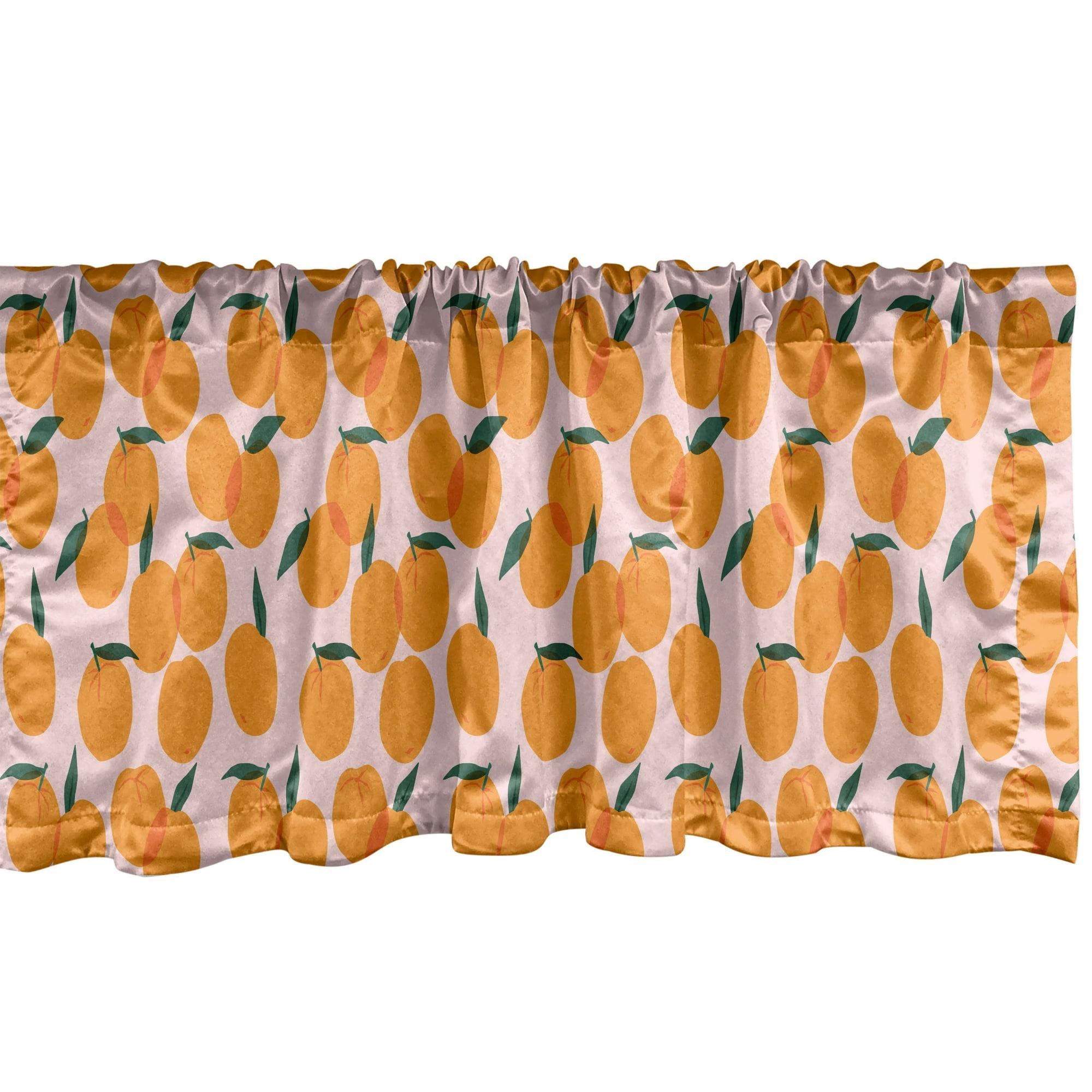Ambesonne Ambesonne Food Valance Pack of 2 Fruits and Vegetables Pattern Pale Orange Pale Yellow