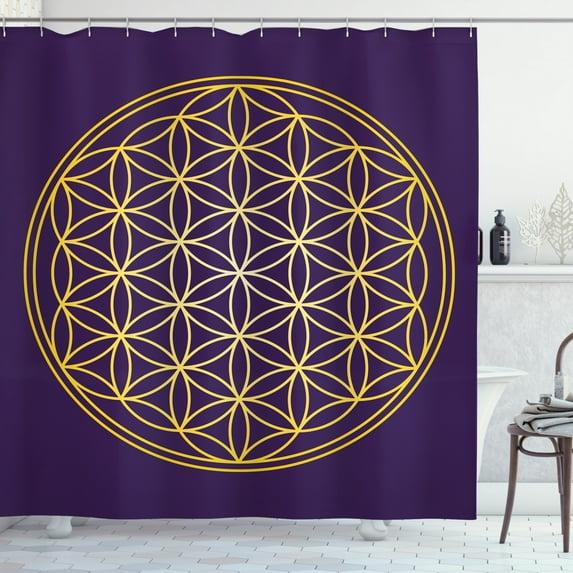 Ambesonne Geometric Shower Curtain with Hooks Included