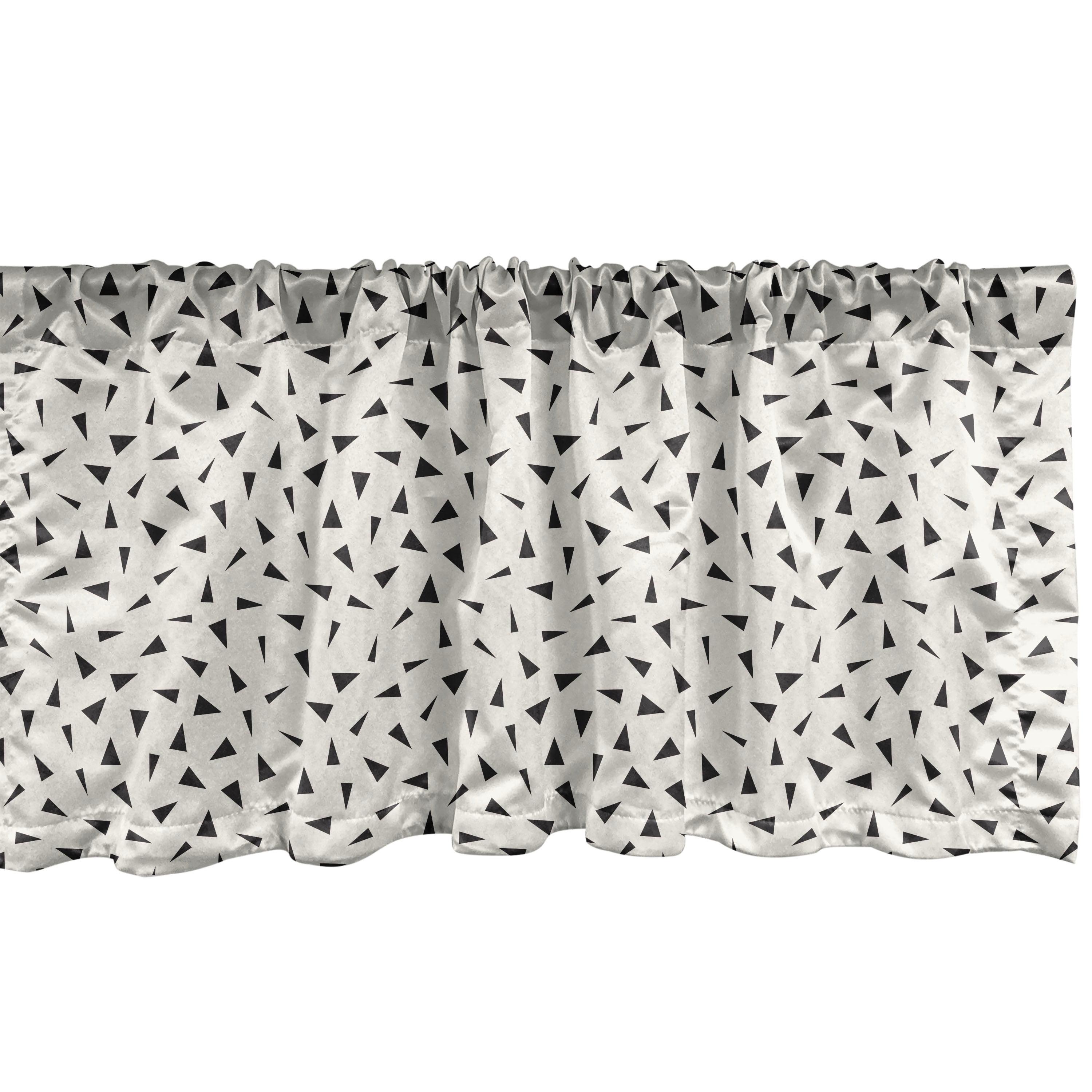 Ambesonne Geometric Valance Pack of 2 Vintage Lines Circles - Black White