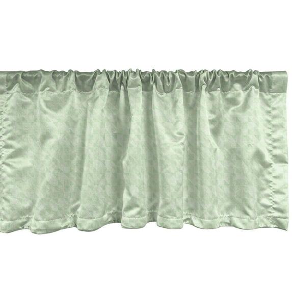 Ambesonne Ambesonne Geometric Valance Pack of 2 Pastel Monochrome Zigzags Pale Seafoam and White