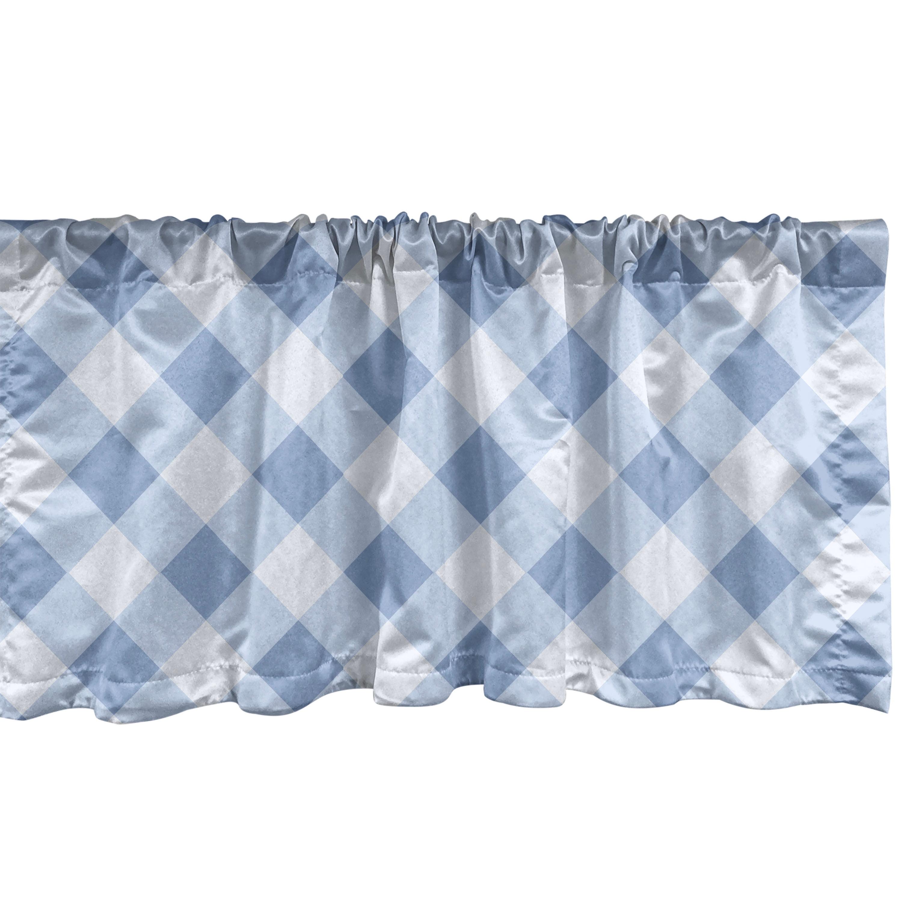 Geometric Sateen Ruffled 54'' W Window Valance in