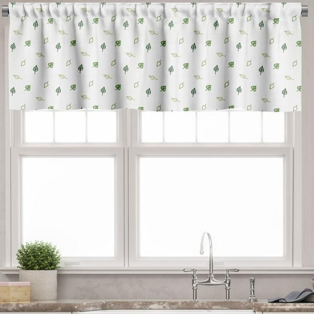 Ambesonne Ambesonne Green Valance Pack of 2 Modern and Minimalistic Green