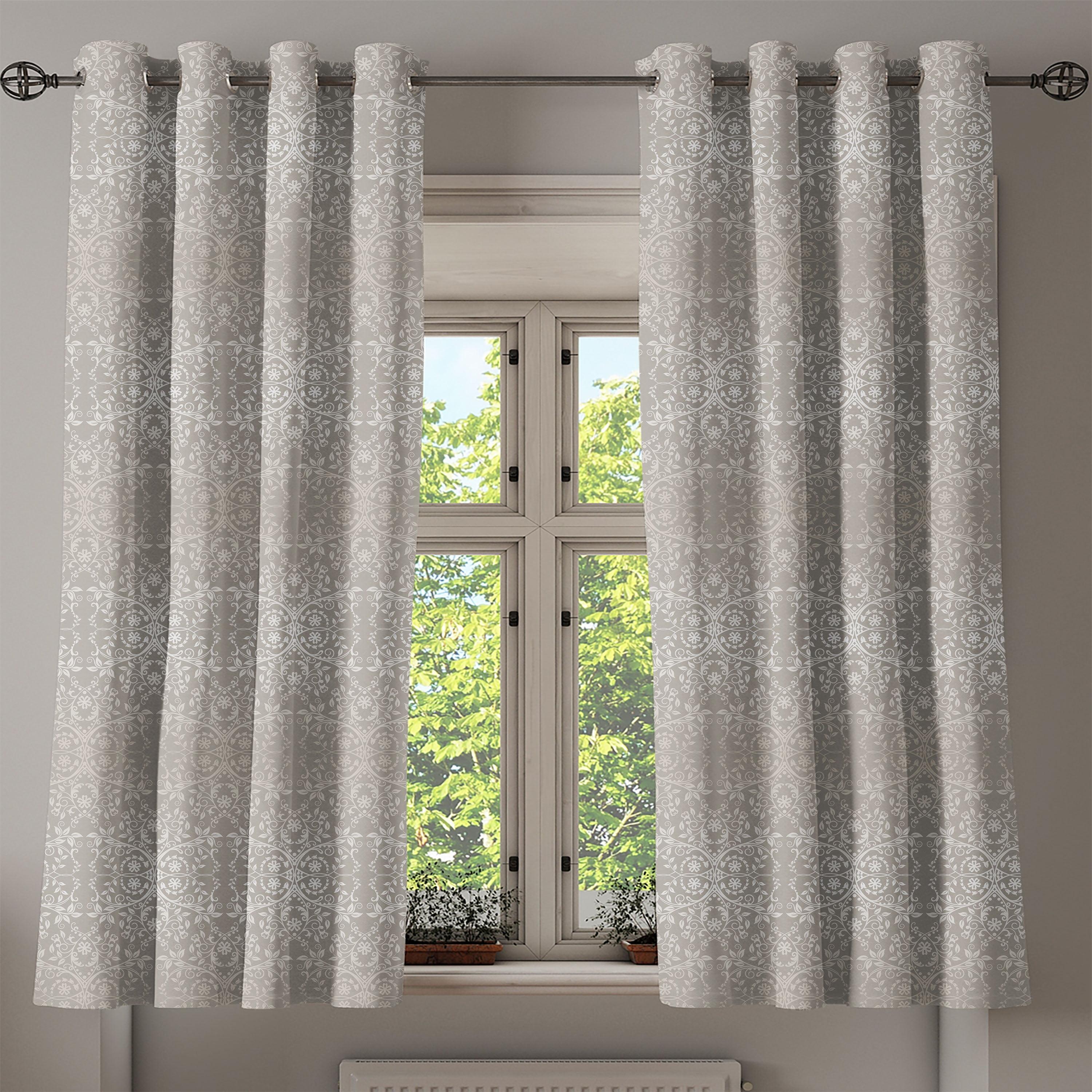 Ambesonne Sateen Blackout Curtain Pair (Set of 2)