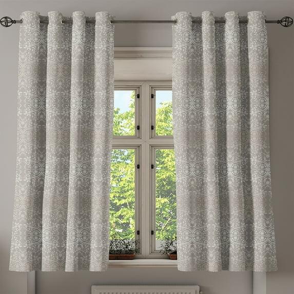 Ambesonne Sateen Blackout Curtain Pair (Set of 2)