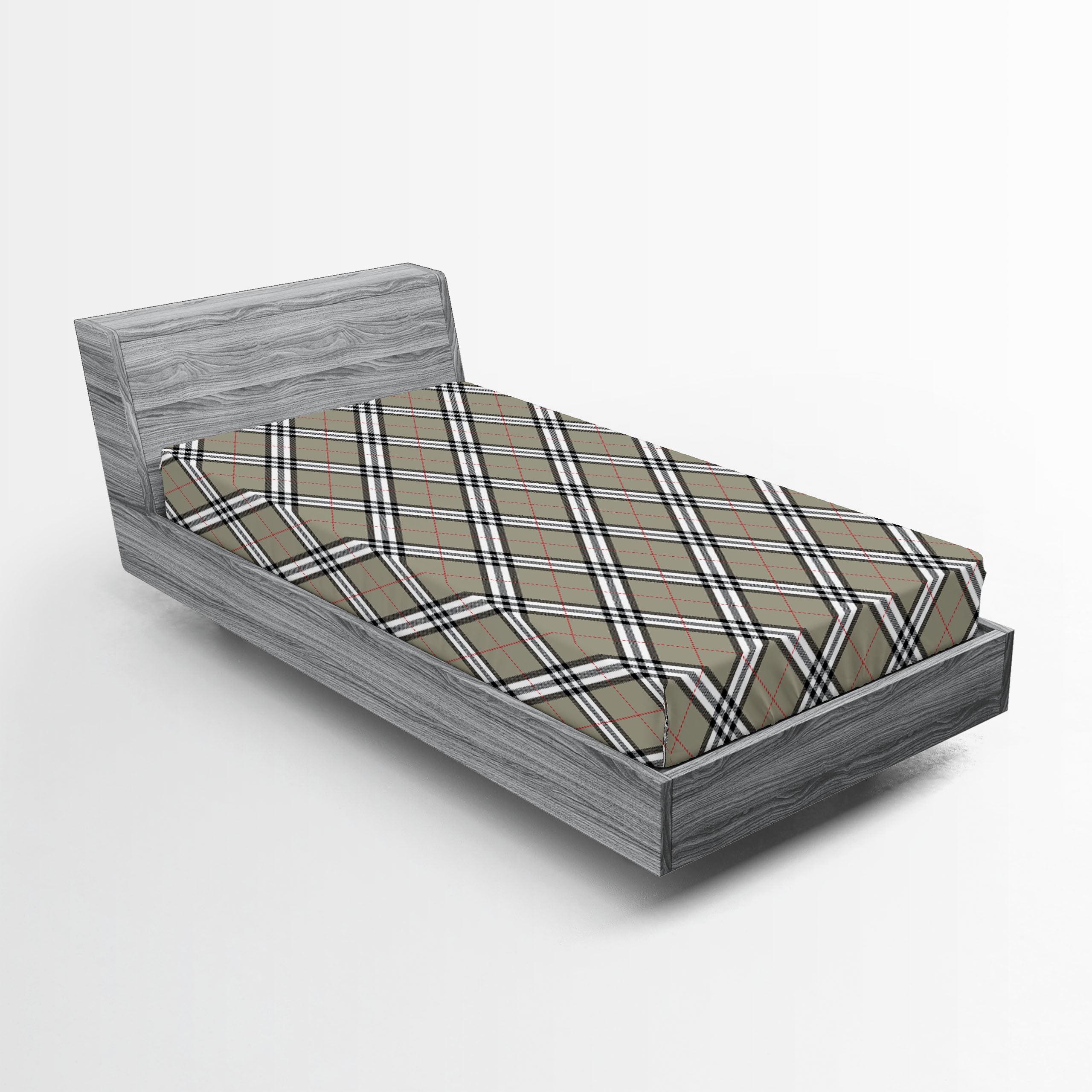 Microfiber Plaid Fitted Sheet