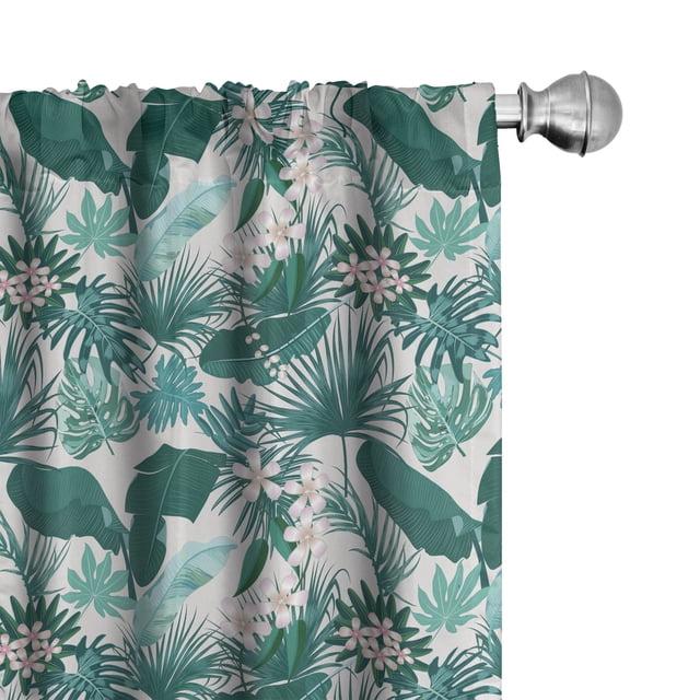 Ambesonne Hawaii Exotic Summer Blooming Semi-Sheer Rod Pocket Sliding Panels | Wayfair