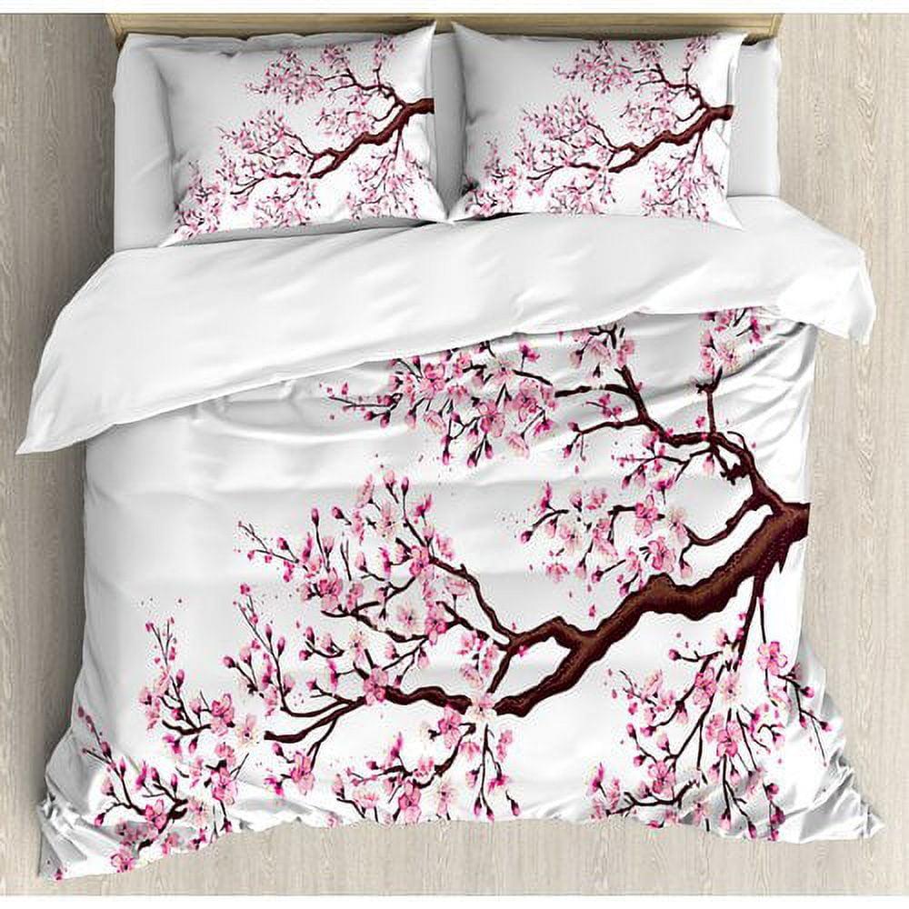 Japanese Eclectic Floral Duvet Cover Set