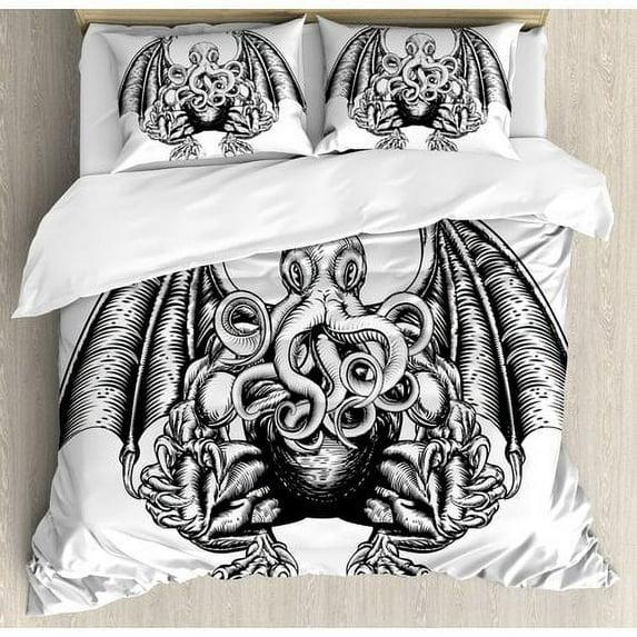 Ambesonne Kraken Modern & Contemporary Duvet Cover Set