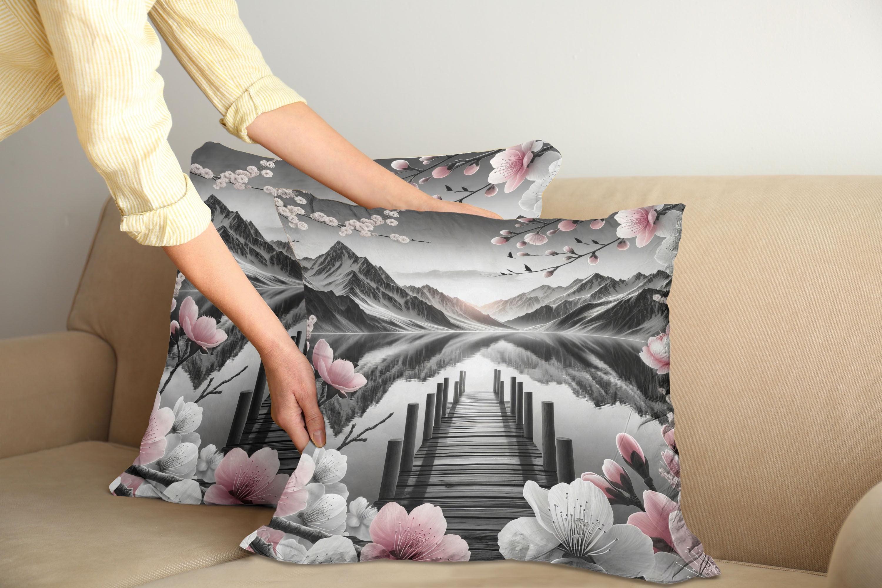 Fabric Reversible Throw Pillow