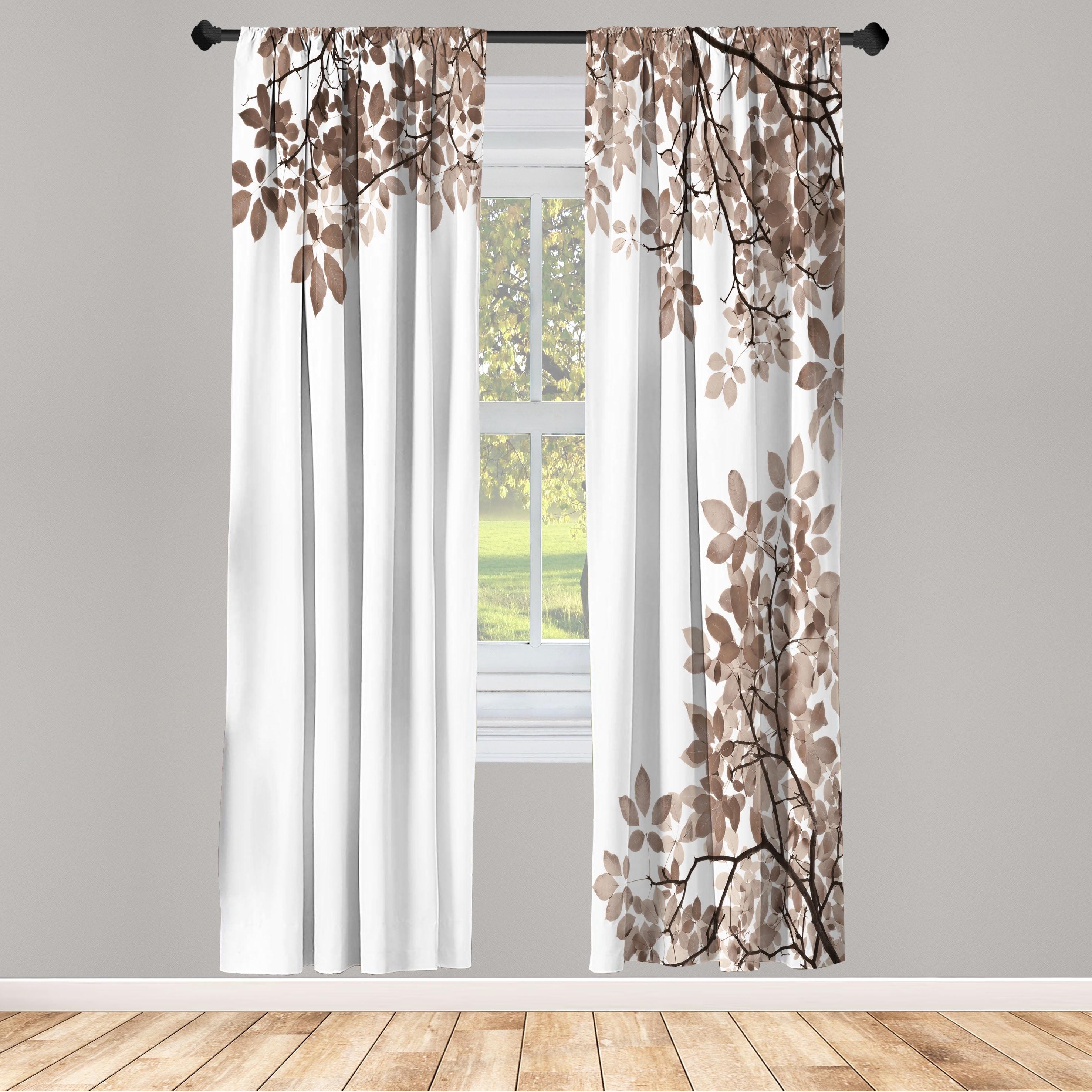 Cocoa White 84" Microfiber Rod Pocket Curtain Pair