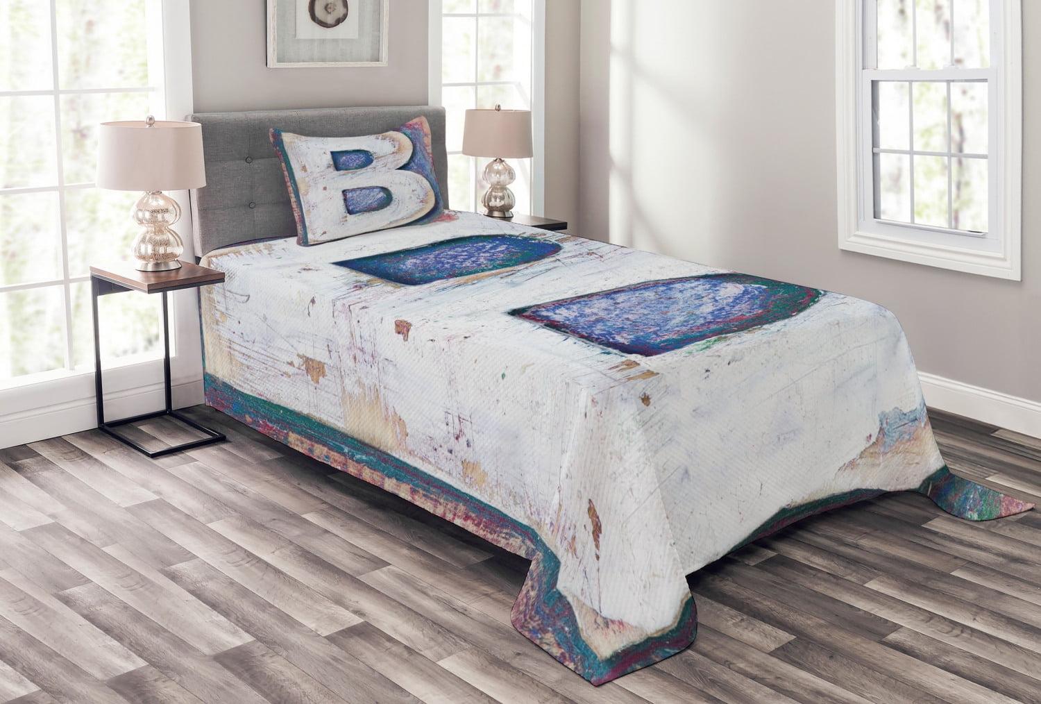 Ambesonne Ambesonne Letter B Bedspread Printing Old B Multicolor