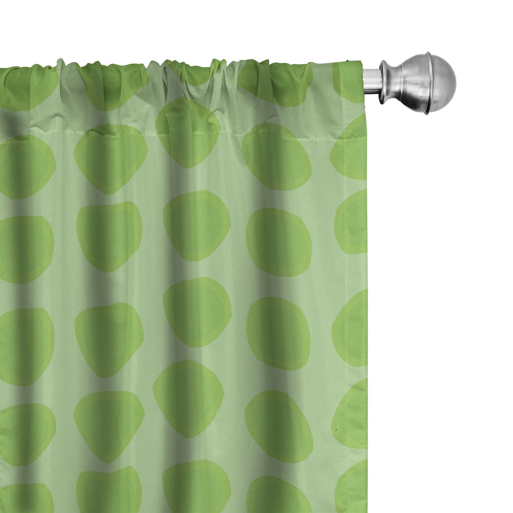 Almond Green Geometric Rod Pocket Curtain Panels, 28" x 63", Set of 2