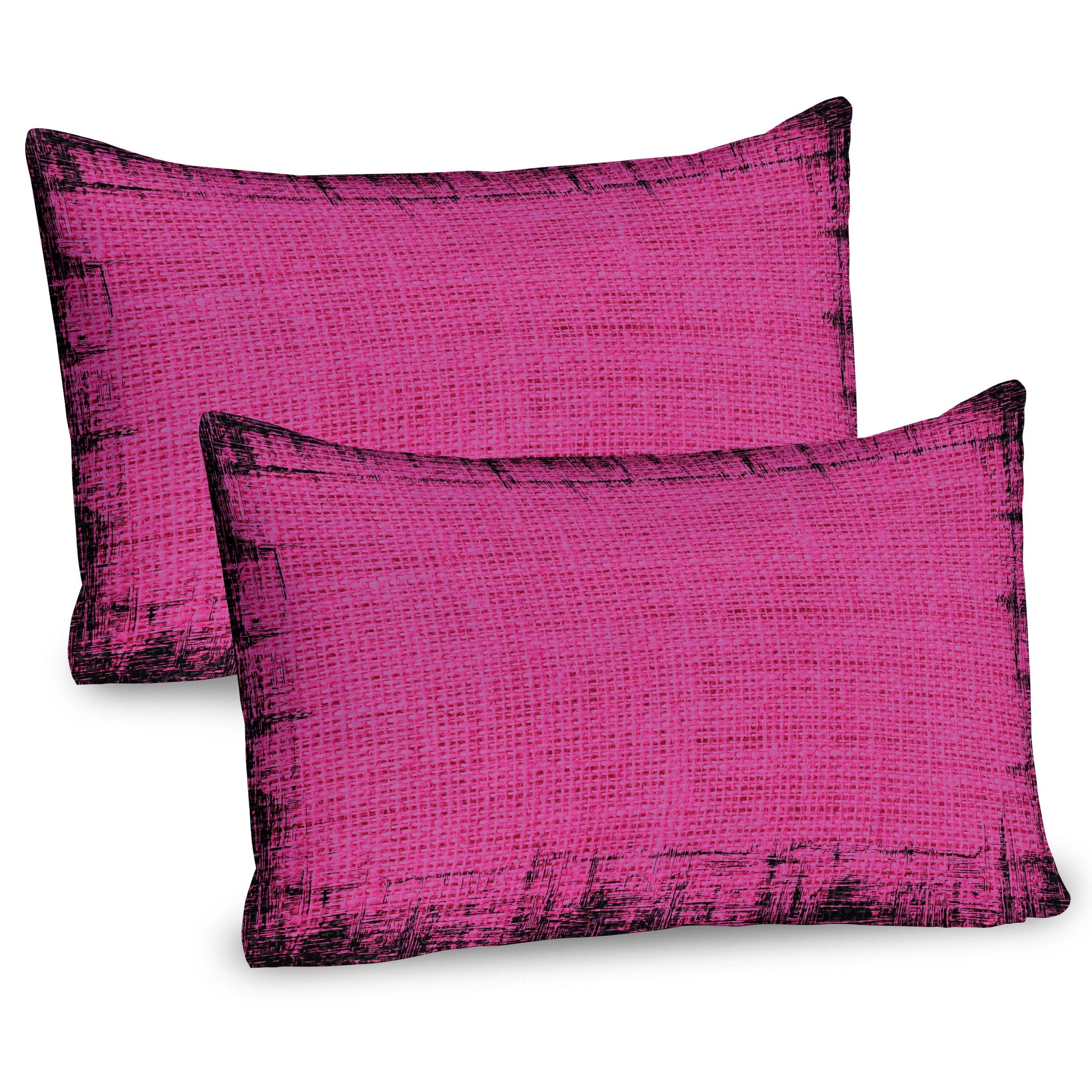 Fuchsia Pink Microfiber Pillow Sham Set of 2